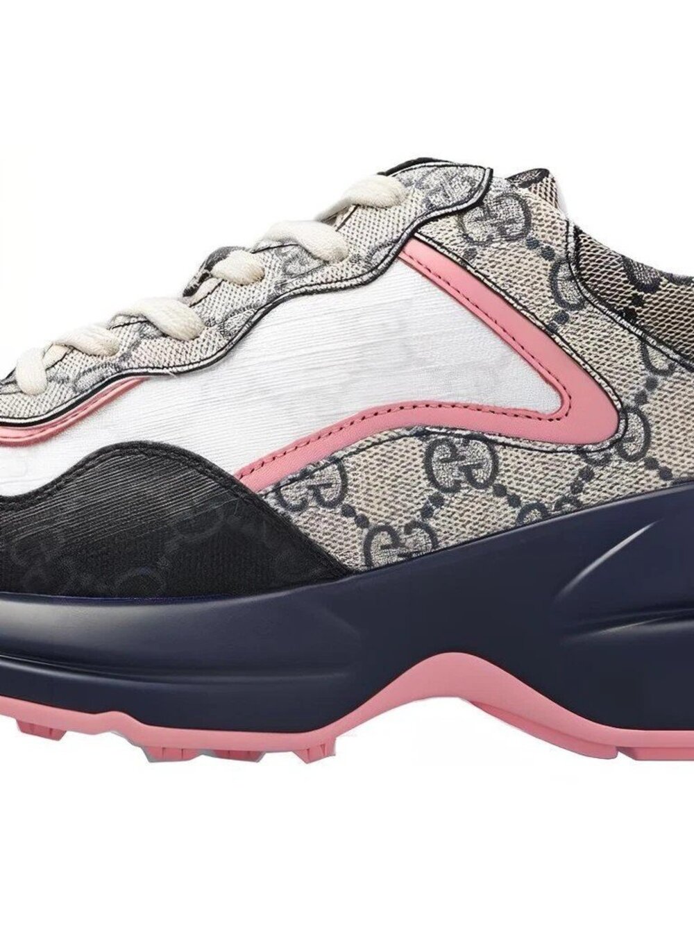 Gucci Wmns Rhyton Sneaker 'Beige Blue Monogram' Size 40